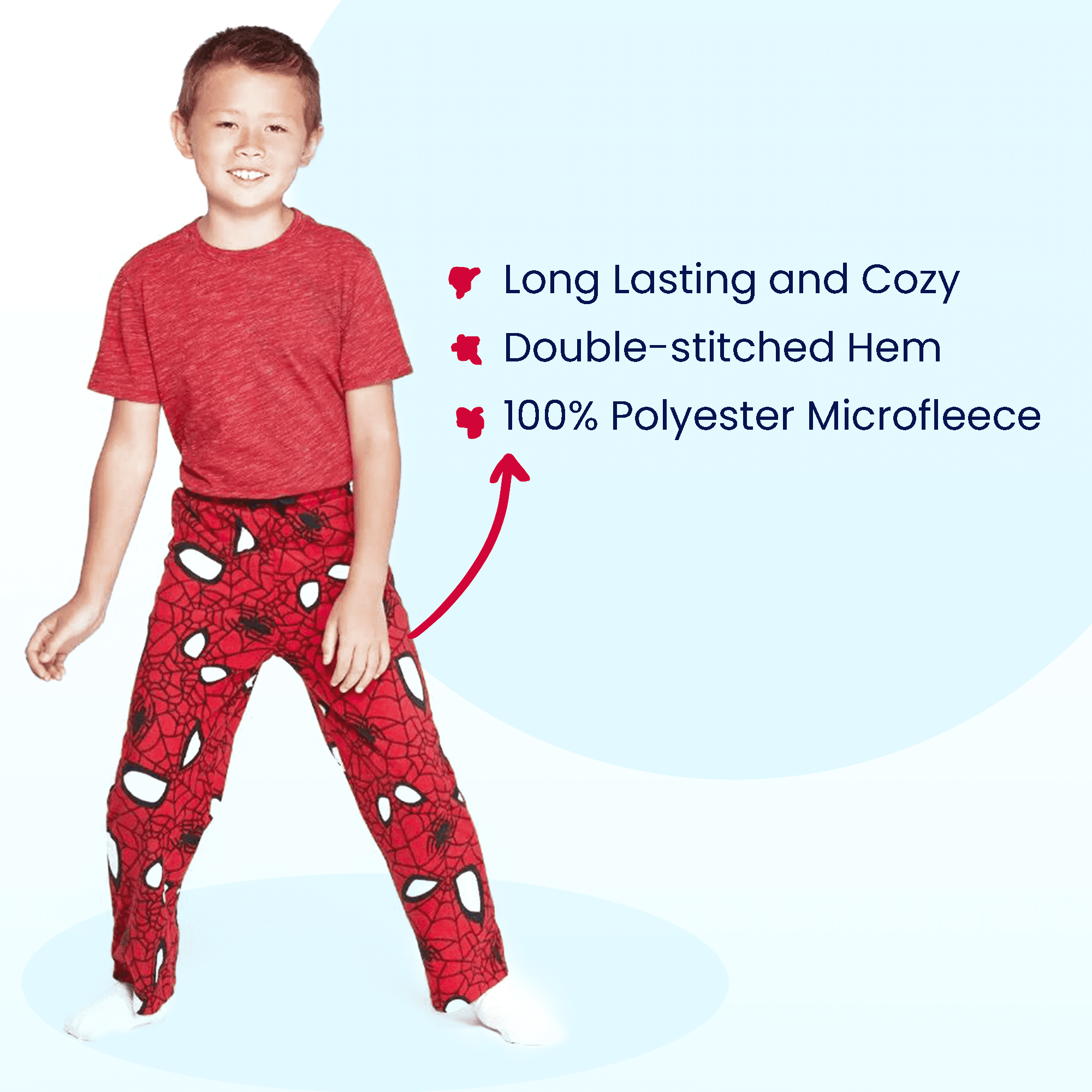 Marvel Spider-Man Plush Fleece Pajama Pants - Boys Lounge Sleepwear