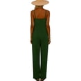 thumbnail image 3 of Enjoytime Women's Jumpsuits V-Neck Adjustable Straps Side Slits Wide Leg Rompers Casual Beach Vacation Clothes, 3 of 4