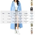 thumbnail image 3 of Women’s Long Length Heavy Duty Rain Coat Hooded Waterproof Raincoat for Outdoor Use, Wind Resistant Full Length Rain Jacket Loose Fit Adults Poncho Black, 3 of 7