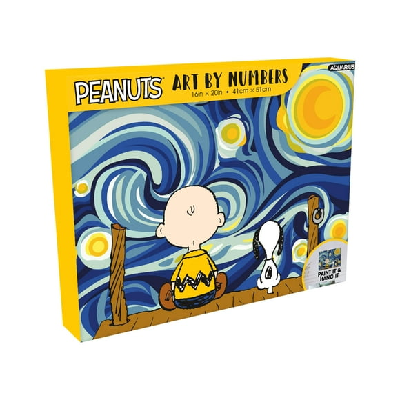 Set de arte AQUARIUS Peanuts Starry Night Art by Numbers