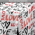 thumbnail image 4 of Valentines Dog Crate Cover, Hand Drawn Love Lettering Doodle Style Design with Brush Stroke Effect, Easy to Use Pet Kennel Cover for Medium Large Dogs, 35" x 23" x 27", Black Red White, by Ambesonne, 4 of 6