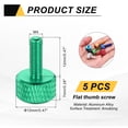 thumbnail image 2 of 5 Pcs M4x12mm Flat Head Knurled Thumb Screws for Graphics Card, Army Green, 2 of 6