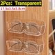 thumbnail image 1 of Estante de almacenamiento de gafas, estante de exhibición para gafas de sol, organizador de guardarropa, montado en la pared, sin perforaciones, para guardarropa, 2 uds., 1 of 5