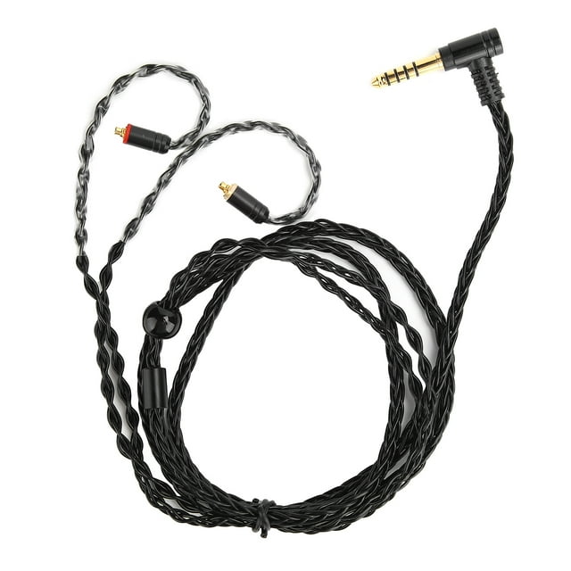 Cable de repuesto para auriculares MMCX de 4,4 mm, apto para auriculares Shure SE215 SE535 SE846 UE900, color negro