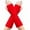 Red, variant on Women’s Slim Extended Fingerless Cuffs Diamond Cable Texture Double Rib Trim for Cafe Visits Red