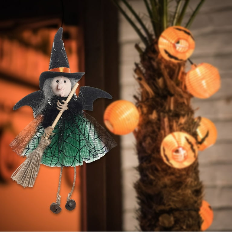 Halloween Decorations Savings Clearance on Sale WJSXC Lovely Witch Decor Suspending Witch Figurine for Halloween Halloween Decoration Vintage Hanging