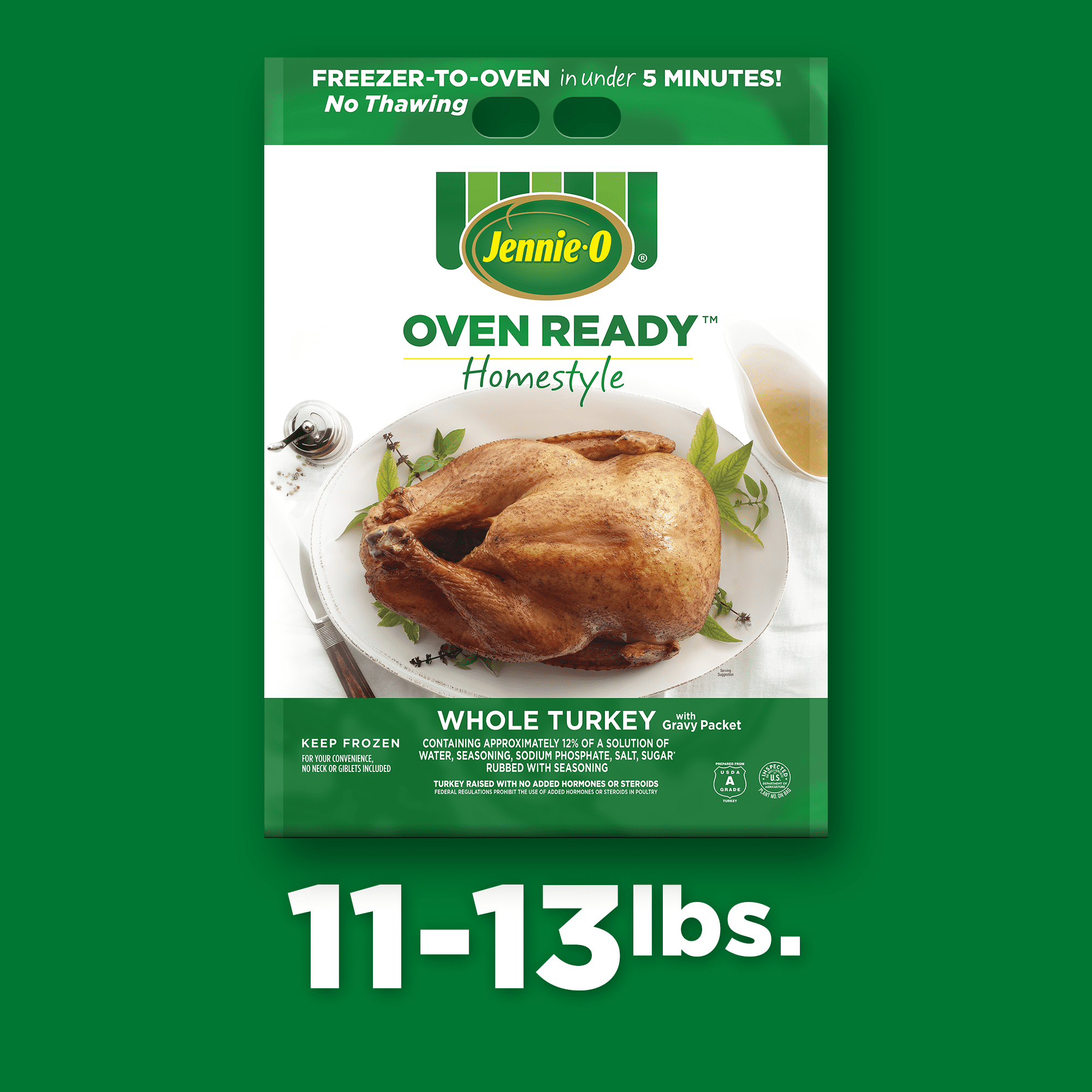 JENNIE-O OVEN READY Whole Turkey, Frozen, 11-13 lb Plastic Bag