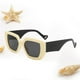 thumbnail image 3 of Anteojos retro antiimpacto Macarena Gafas de sol para mujer Beige, 3 of 8