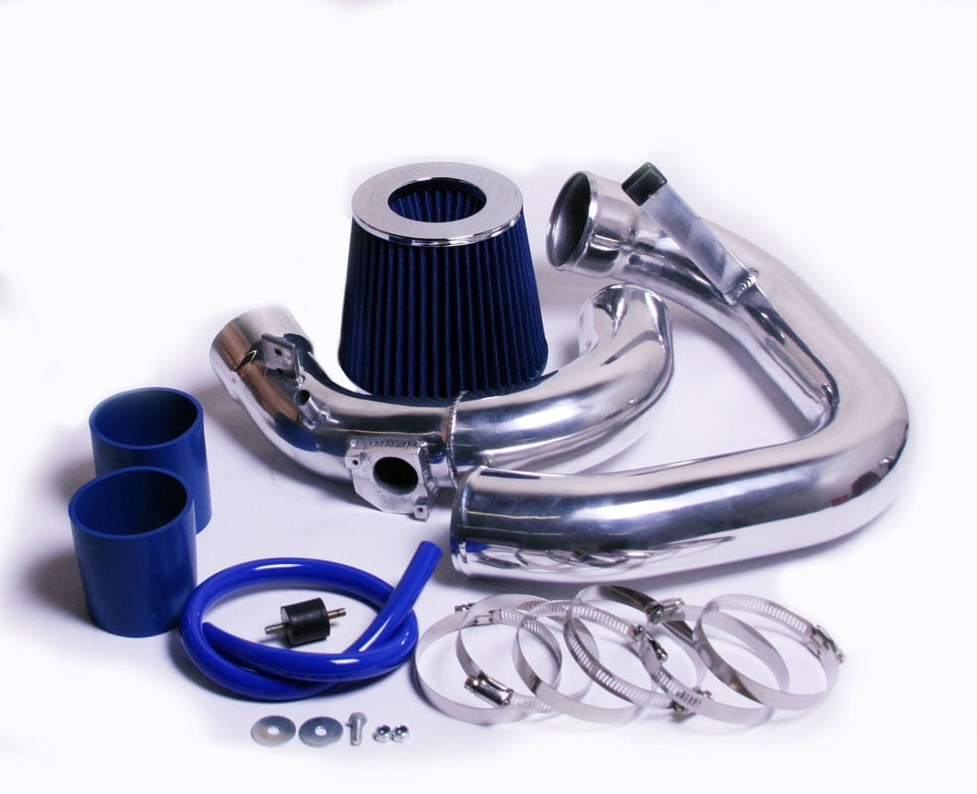 Blue 3.5" (89mm) Cold Air Intake Cone Replacement Filter - Dry Filter For Performance Or OEM Swap