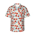 thumbnail image 2 of Yiaed Strawberries Print Hawaiian Shirt for Men Short Sleeve Button Down Shirts Beach Shirts for Men-Medium, 2 of 5