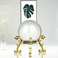 thumbnail image 1 of 40mm Crystal Ball With Golden Flower Stand Combination Home decoration, 1 of 5