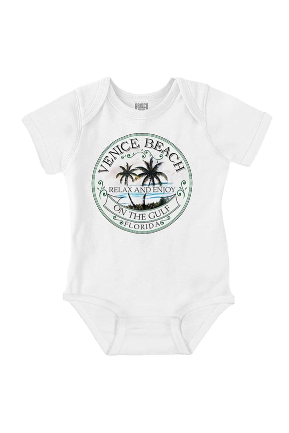 Relax Enjoy Venice Beach Florida Romper Boys or Girls Infant Baby Brisco Brands 12M