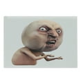 thumbnail image 1 of Humor Cutting Board, Scary Internet Meme with Why You No Expression Angry Trolling Chat Digital Design Print, Decorative Tempered Glass Cutting and Serving Board, Large Size, Peach, by Ambesonne, 1 of 1