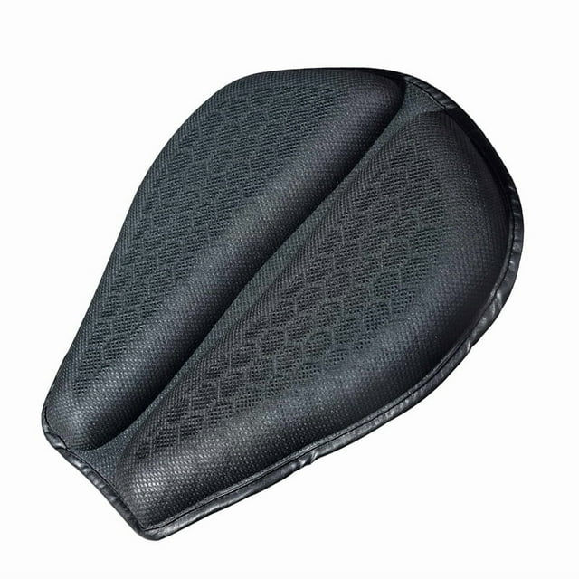 All-Season Universal Motorcycle & Electric Vehicle Gel Seat Cover - 3D Honeycomb Design for Heat Insulation, Breathability & Sun Protection, Waterproof Material, Easy Installation, Black, One Size