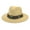 Beige, variant on Hats Adults Unisex Retro Western Cowboy Riding Leather Belt Wide Cap Straw Hat