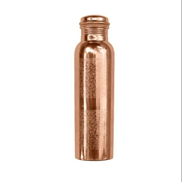 Traveler's Copper Water Bottle, Leak-Proof joint free Ayurvedic 900 ML 32 Oz