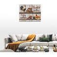 thumbnail image 5 of Farmhouse Rooster Wall Art Country Kitchen Food Fruits Canvas Prints Painting Rustic Hen Eggs Pictures Framed Artwork Home Decor for Dining Living Room Bedroom Bathroom 16"x12", 5 of 6