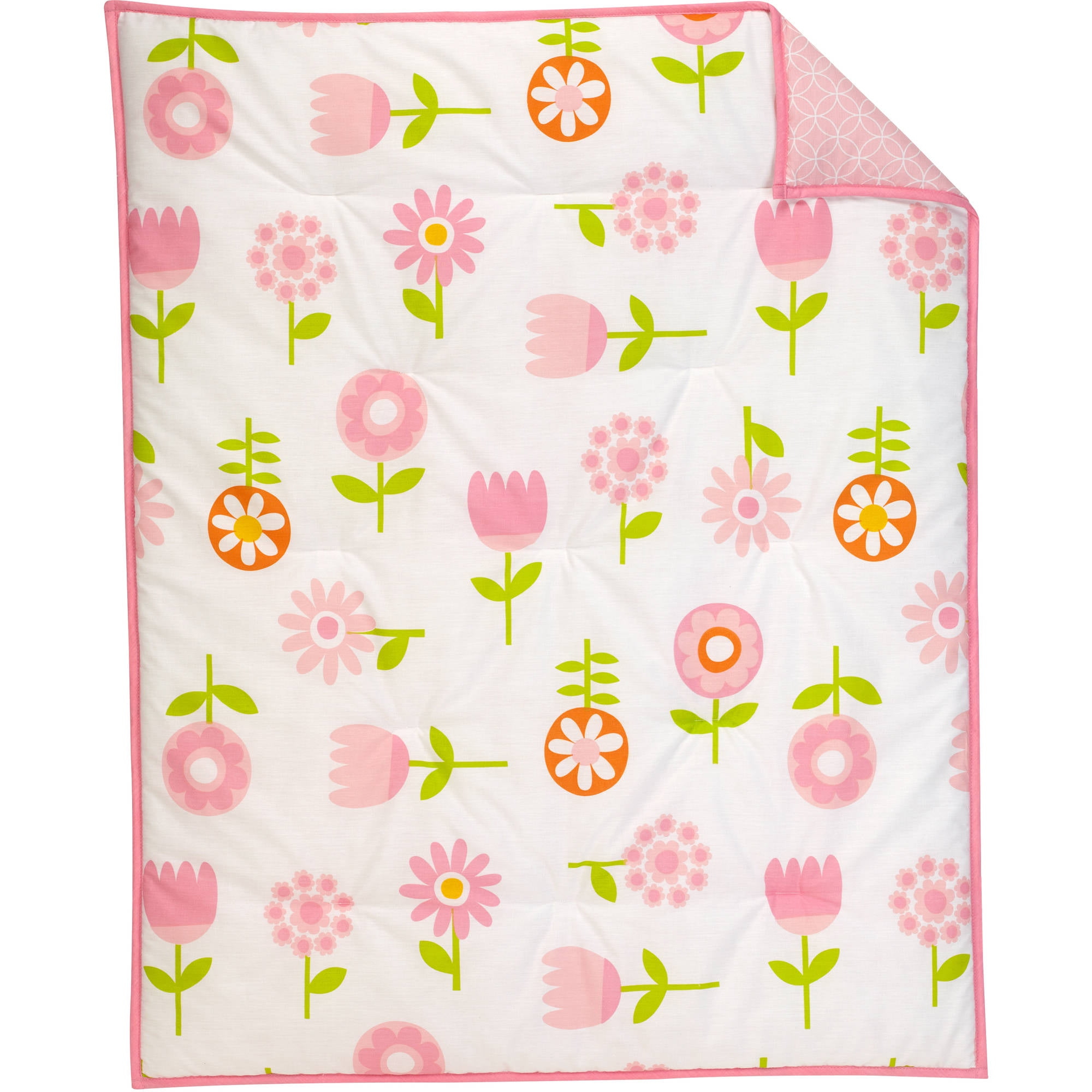 Pinwheel Floral Fusion 3pc Crib Set