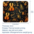 thumbnail image 5 of Musical Instrument 8.3x9.8 Inch Square Printed Desk Mat Mouse Pad for Office and Gaming, Non-Slip Rubber Bottom, 5 of 6