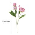 thumbnail image 4 of Bewildely Ramo de flores de peonía artificial de 4 ramas, decoración de simulación, adorno de flores para el hogar y la oficina Flores artificiales violeta Bewildely HA7106-04, 4 of 6