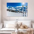 thumbnail image 2 of Elephant Stock Sunny Day Winter Skiing Wall Art - Horizontal Canvas Wall Art - Living Room Wall Decor - Sports Canvas - Gray And Teal Decor - 48" x 32", 2 of 8