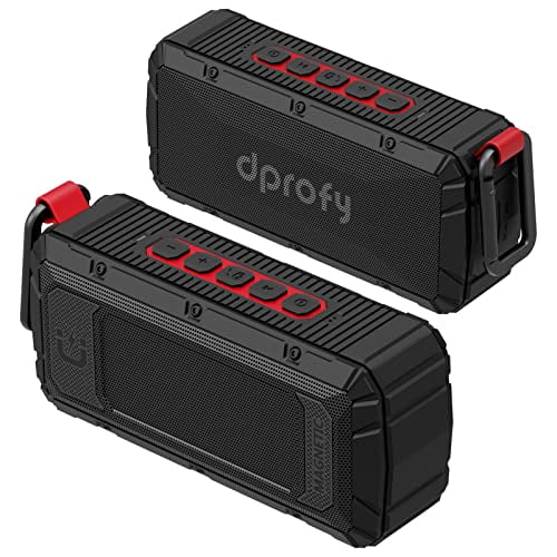 Dprofy 2 altavoces de golf magnéticos portátiles con Bluetooth, inalámbricos, impermeables, IPX6/a prueba de golpes, altavoces de golf magnéticos de tercera generación para carrito de golf, tiempo de