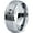 Gray, variant on Tungsten Deer Love Band Ring 8mm Men Women Comfort Fit Gray Step Bevel Edge Brushed Polished