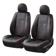 thumbnail image 6 of Coverado Black&Red Car Seat Covers Full Set, Waterproof Premium Leather Front and Back Seat Protectors, Designer Auto Interior Accessories, Universal Fit Most Cars Sedan SUVs Pick-up Trucks, 6 of 14