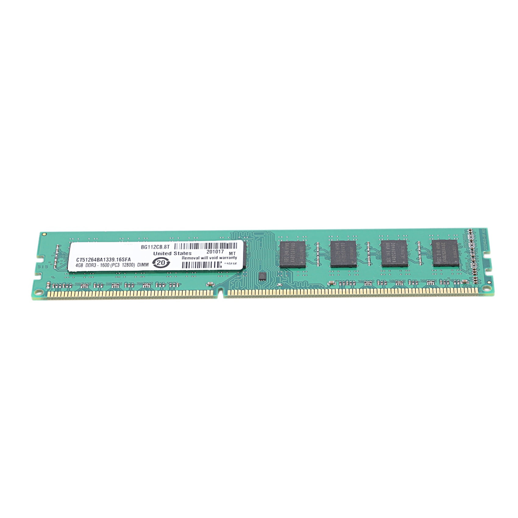2X DDR3 4GB Memory Ram PC3-12800 1.5V 1600Mhz 240 Pin Desktop Memory DIMM Unbuffered and Non-ECC for Motherboard