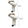 thumbnail image 6 of harmtty Winter socks 1 Pair Women Imitation Fox Fur Leg Warmers Solid Color Elastic Furry Boot Covers Knee-length Long Socks Fashion Accessories Brown, 6 of 8
