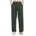 thumbnail image 4 of yillto Men Big and Tall Pant Straight Leg Loose Elastic Waist Drawstring Causal Trousers with Pockets, 4 of 7