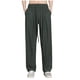 thumbnail image 4 of Pantalones largos de poliéster para hombre, moda informal, color liso, rectos, con bolsillos y cordón ajustable., 4 of 9