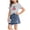 Gray, variant on ITSAME Girls Outfits 2-Piece, Crewneck Printed T-Shirts and Denim Skirts Summer Comfortable Clothes Set Pink Size 6