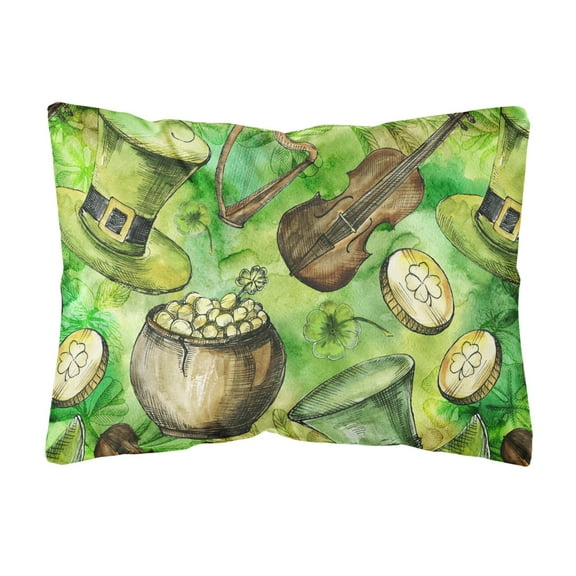 Carolines Treasures BB5755PW1216 Luck of the Irish Canvas Fabric Decorative Pillow, 12H x16W, multicolor
