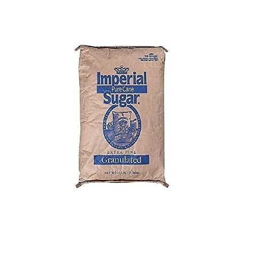 Imperial Sugar Extra Fine Granulated 25 Pounds Kosher Gluten-Free Allergen-Free