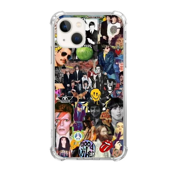Rock Bands Case Compatible with iPhone 14,Aesthetic Art Design TPU Full Cover Shock-proof Case