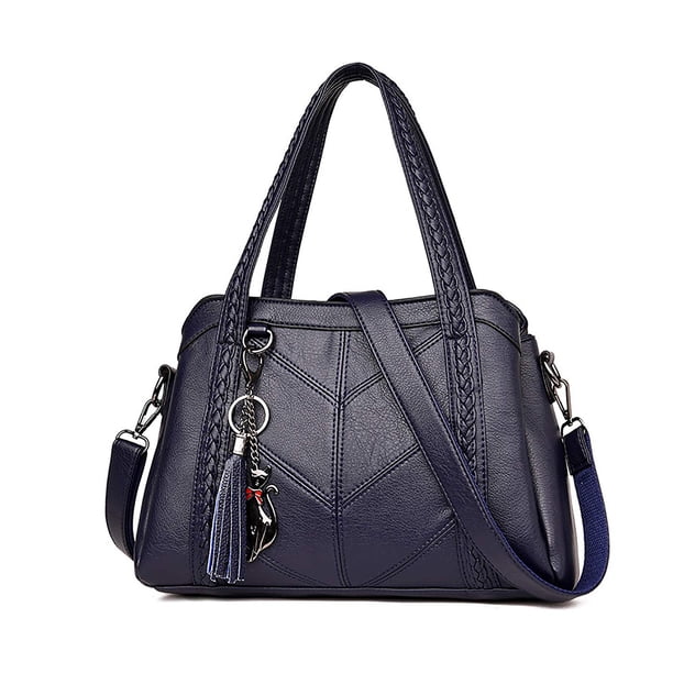 Bolso de hombro tipo hobo para mujer con correa para el hombro, bolso de hombro, bolso de mano de PU, desechable