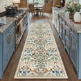 thumbnail image 5 of BERTHMEER 2'x8' Runner Rugs for Hallway Bathroom Bedroom Entryway Kitchen Non Slip Washable Beige Floral Vintage Oriental Traditional Flower Runner Rugs, Multicolor, 5 of 8