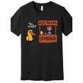 thumbnail image 2 of Letter Print Comfy Cotton T-shirt, Men's Casual Street Style Stretch Round Neck Shirt For Summer Tee For Adult, Men, Women, Teen, Teenager, Adolescent, Youth, 2 of 7