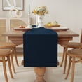 thumbnail image 3 of 100% Pure Linen Natural Table Runner - 14x120 Inch French Linen Table Decor for Dining, Holidays, Christmas, and Weddings - Navy, 3 of 7