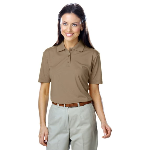 BlueGeneration Ladies Value Moisture Wicking S/S Polo - Tan Large Solid