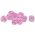 thumbnail image 1 of Paquete de 10 dados D6 acrílicos de seis caras para juegos de mesa D&amp;D TRPG Party, color rosa Rosado, 1 of 9