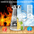 thumbnail image 2 of Jarras De Vidrio Para Agua Jarras De Cristal Con Tapa 2l Xtellar transparente, 2 of 4