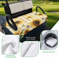 thumbnail image 5 of Golf Cart Seat Covers for 2 Seater,Yellow Sunflower Microfiber Cart Seat Towel Blanket,Vintage Country Bee Plaid Ginger Check Absorbent NonSlip Bench Seats Protector for Golf Course 51"x31", 5 of 9