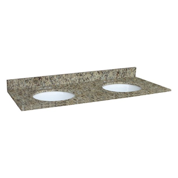 Design House 61W x 22D in. Granite Double Sink Vanity Top