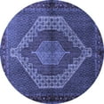 thumbnail image 1 of Ahgly Company Indoor Round Persian Blue Traditional Area Rugs, 3' Round, 1 of 4