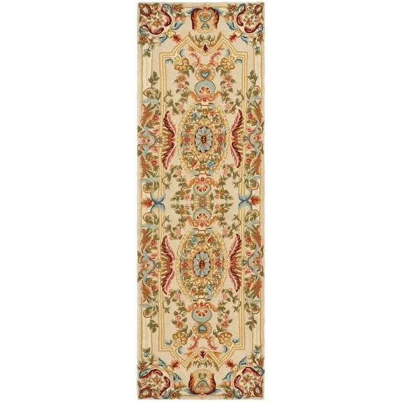 SAFAVIEH Savonnerie SAV202A Handmade Sage / Beige Rug