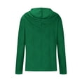 thumbnail image 4 of Samickarr Hoodies for Women Fall Trendy Long Sleeve Button Up Round Neck Textured Lightweight Pullover Hooded Sweatshirt Solid Color Casual Loose Tops, 4 of 6