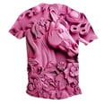 thumbnail image 4 of ZCFZJW Big and Tall Regular Fit Graphic T-Shirts for Men Vintage 3D Horse Pattern Print Summer Short Sleeve Round Neck Pullover Tops Trendy Outdoor Daily Vacation Tees Shirt Hot Pink M, 4 of 6