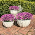thumbnail image 6 of Morttic 8 bundlesArtificial Daisies UV Resistant Flowers Outdoor Chrysanthemum Mums Fake Plants White Gerber Daisy Greenery Plastic Faux Cemetery Flowers for Graves Hanging Outside Planter (Fuchsia), 6 of 8